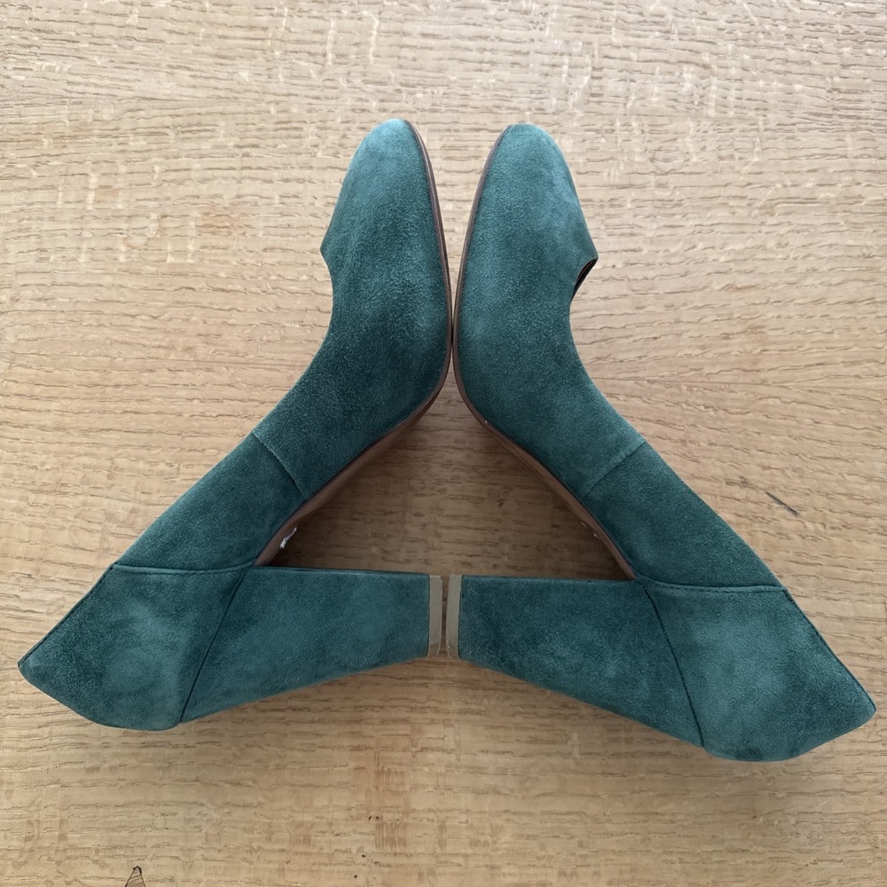 Madewell Green Suede Round Toe The Frankie Pump Size 8.5 - Picture 5 of 9